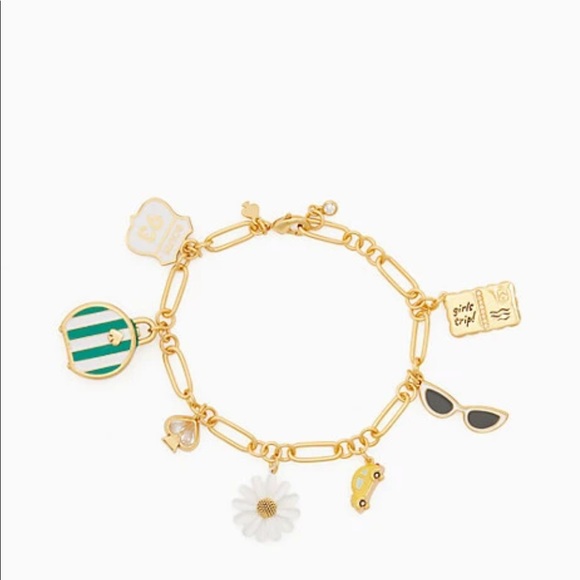♠️ Kate spade Off We Go Travel Charm Bracelet, Multi - Picture 2 of 10